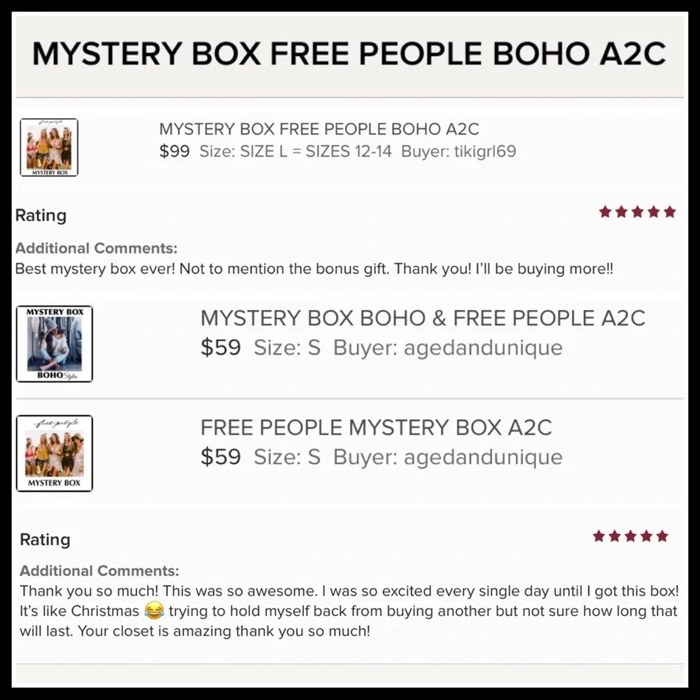 FREE PEOPLE BOHO MYSTERY BOX A2C - Picture 15 of 16